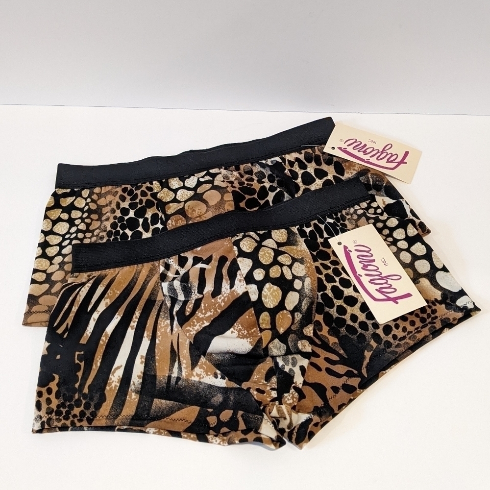 NWT Fagioni 2 animal print boxer briefs with contoured pouch small